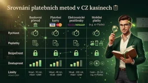 Srovnání platebních metod v CZ kasinech 📋