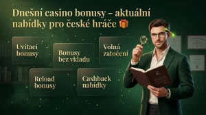 Dnešní casino bonusy – aktuální nabídky pro české hráče 🎁