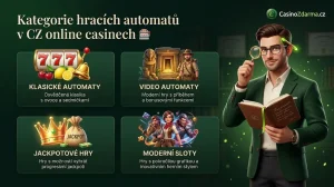 Kategorie hracích automatů v CZ online casinech 🎰